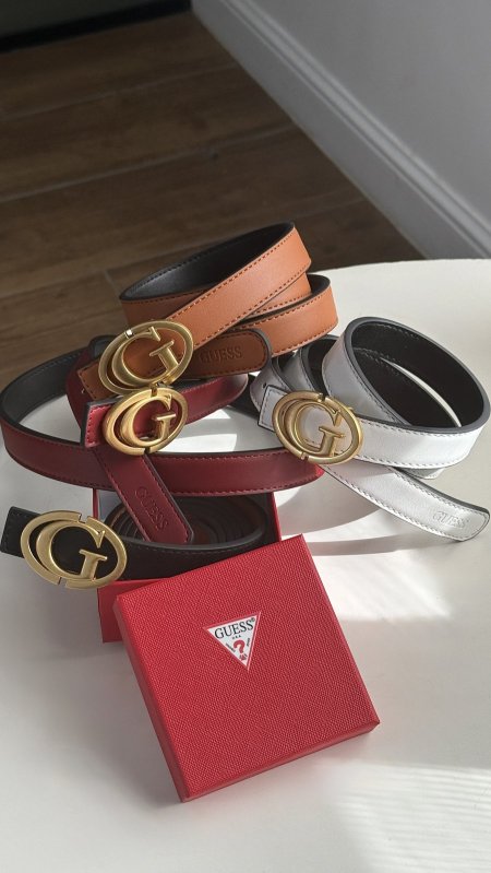 GUESS — smooth leather belt