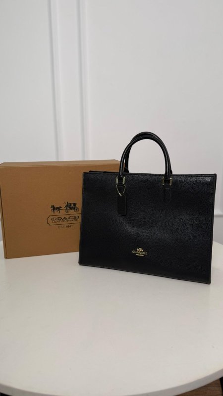 COACH — tailored flap handbag