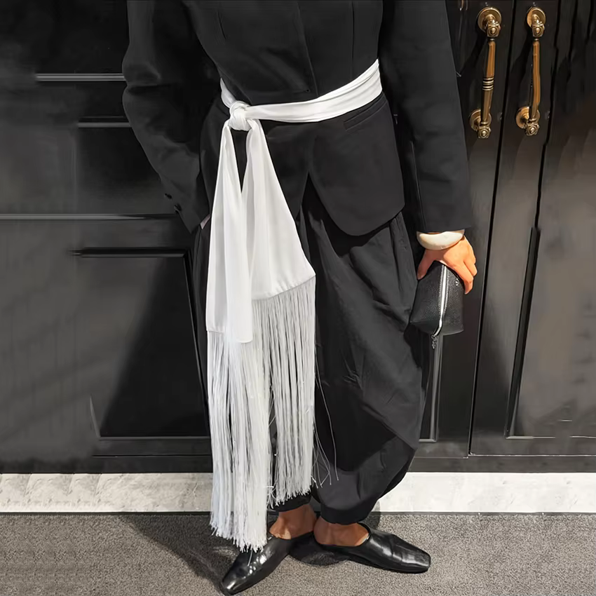 חגורת מותן סאטן עם גדילים · ORA STYLE — איכות נבחרת · משלוח לכל הארץ